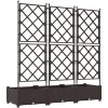Trädgårdsplanterare med spaljé 3 st Brun vidaXL 120 x 40 x 125.5 cm – miniatyr 7