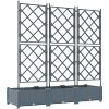 Trädgårdsplanterare med spaljé 3 stycken Ljusgrå vidaXL 120 x 40 x 125.5 cm – miniatyr 7