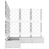 Trädgårdsplanterare med Spaljé 5 st Vit vidaXL 120 x 120 x 125.5 cm – miniatyr 5