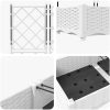 Trädgårdsplanterare med Spaljé 5 st Vit vidaXL 120 x 120 x 125.5 cm – miniatyr 8