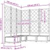 Trädgårdsplanterare med Spaljé 5 st Vit vidaXL 120 x 120 x 125.5 cm – miniatyr 10