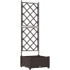 Trädgårdsplanterare med Spaljé Brun 40x40x125,5 cm vidaXL 40 x 40 x 125 cm – miniatyr 2