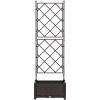 Trädgårdsplanterare med Spaljé Brun 40x40x125,5 cm vidaXL 40 x 40 x 125 cm – miniatyr 5