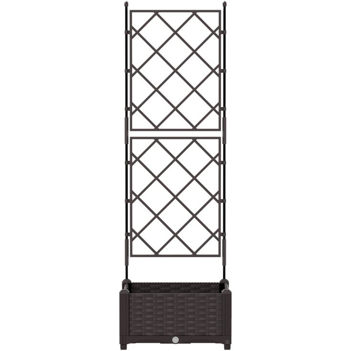 Trädgårdsplanterare med Spaljé Brun 40x40x125,5 cm vidaXL 40 x 40 x 125 cm – bild 5