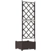 Trädgårdsplanterare med Spaljé Brun 40x40x125,5 cm vidaXL 40 x 40 x 125 cm – miniatyr 7