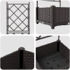 Trädgårdsplanterare med Spaljé Brun 40x40x125,5 cm vidaXL 40 x 40 x 125 cm – miniatyr 8