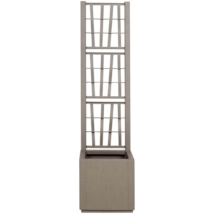 Trädgårdsplanterare med spaljé, ljusbrun, , PP vidaXL 36 x 36 x 140 cm – bild 4