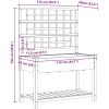 Trädgårdsplanterare med spaljé och hylla 115x59x152 cm i massivt furu vidaXL 115 x 60.5 x 153 cm – miniatyr 10