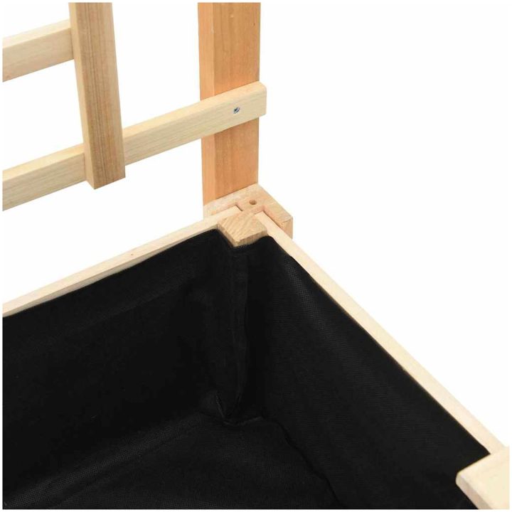 Trädgårdsplanterare med spaljé och hylla 71x37x152 cm Massivt Furu vidaXL 71 x 38 x 152 cm – bild 8