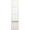 Trädgårdsplanterare med spaljé Vit PP vidaXL 36 x 36 x 140 cm – miniatyr 4