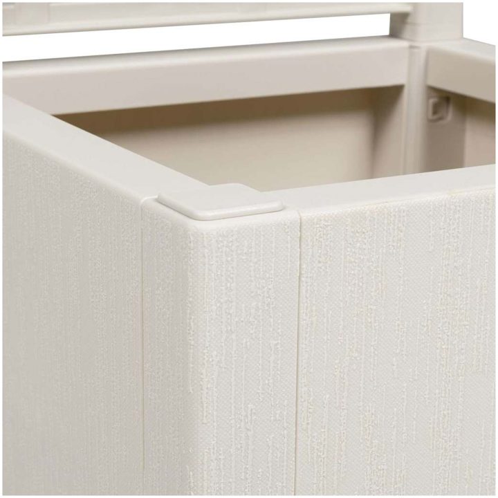 Trädgårdsplanterare med spaljé Vit PP vidaXL 36 x 36 x 140 cm – bild 6