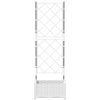 Trädgårdsplanterare med spaljé vit vidaXL 40 x 40 x 125.5 cm – miniatyr 5