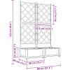 Trädgårdsplanterare med trellis 2 st Brun vidaXL 80 x 40 x 125.5 cm – miniatyr 9