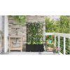 Trädgårdsplanterare med trellis 2 st Svart vidaXL 80 x 40 x 143 cm – miniatyr 4