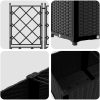 Trädgårdsplanterare med trellis 2 st Svart vidaXL 80 x 40 x 143 cm – miniatyr 8