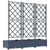 Trädgårdsplanterare med Trellis 3 st Grå vidaXL 120 x 40 x 125.5 cm – miniatyr 7