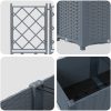 Trädgårdsplanterare med trellis 3 st Ljusgrå vidaXL 120 x 40 x 143 cm – miniatyr 8