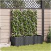 Trädgårdsplanterare med Trellis 3 st Svart vidaXL 120 x 40 x 143 cm – miniatyr 1