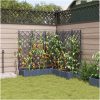 Trädgårdsplanterare med Trellis 5 st Ljusgrå vidaXL 120 x 120 x 125.5 cm – miniatyr 3