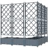Trädgårdsplanterare med Trellis 5 st Ljusgrå vidaXL 120 x 120 x 125.5 cm – miniatyr 6