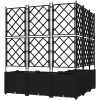Trädgårdsplanterare med Trellis 5 st Svart vidaXL 120 x 120 x 143 cm – miniatyr 6