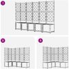 Trädgårdsplanterare med Trellis 5 st Svart vidaXL 120 x 120 x 143 cm – miniatyr 9