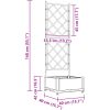 Trädgårdsplanterare med Trellis Grå vidaXL 40 x 40 x 125,5 cm – miniatyr 9