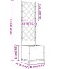 Trädgårdsplanterare med Trellis Ljusgrå vidaXL 40 x 40 x 143 cm – miniatyr 9