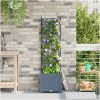 Trädgårdsplanterare med Trellis Ljusgrå vidaXL 40 x 40 x 143 cm – miniatyr 1