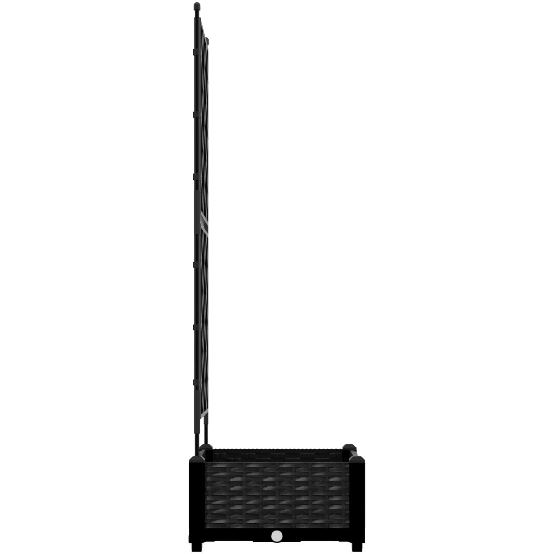 Trädgårdsplanterare med Trellis Svart vidaXL 40 x 40 x 125.5 cm – bild 5