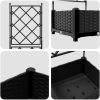 Trädgårdsplanterare med Trellis Svart vidaXL 40 x 40 x 125.5 cm – miniatyr 7