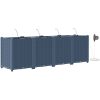 Trädgårdsplanterare med Vattenbevattningssystem 4 st Grå vidaXL 160 x 40 x 52 cm – miniatyr 2