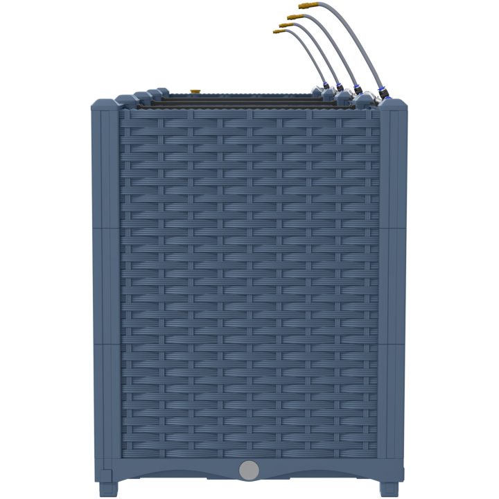 Trädgårdsplanterare med Vattenbevattningssystem 4 st Grå vidaXL 160 x 40 x 52 cm – bild 6