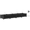 Trädgårdsplanterare med Vatteningssystem 4 st Svart vidaXL 160 x 40 x 22 cm – miniatyr 2