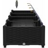 Trädgårdsplanterare med Vatteningssystem 4 st Svart vidaXL 160 x 40 x 22 cm – miniatyr 7