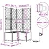 Trädgårdsplanterare med Vattenirrigationssystem 3 st Brun vidaXL 80 x 80 x 142 cm – miniatyr 9