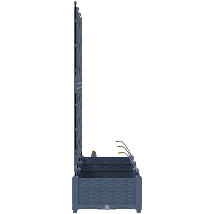 Trädgårdsplanterare med Vattenirrigationssystem 3 st Grå vidaXL 120 x 40 x 126 cm – bild 6
