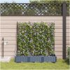 Trädgårdsplanterare med Vattenirrigationssystem 3 st Grå vidaXL 120 x 40 x 126 cm – miniatyr 1