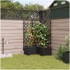 Trädgårdsplanterare med Vattenirrigationssystem 3 st Svart vidaXL 80 x 80 x 142 cm – miniatyr 3