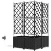 Trädgårdsplanterare med Vattenirrigationssystem 3 st Svart vidaXL 80 x 80 x 142 cm – miniatyr 7