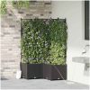 Trädgårdsplanterare med Vattenirrigationssystem 3 st Svart vidaXL 80 x 80 x 142 cm – miniatyr 1