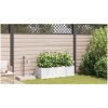 Trädgårdsplanterare med Vattenirrigationssystem 3 st Vit vidaXL 120 x 40 x 37,5 cm – miniatyr 4