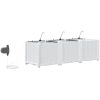 Trädgårdsplanterare med Vattenirrigationssystem 3 st Vit vidaXL 120 x 40 x 37,5 cm – miniatyr 8