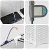 Trädgårdsplanterare med Vattenirrigationssystem 3 st Vit vidaXL 120 x 40 x 37,5 cm – miniatyr 9