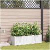 Trädgårdsplanterare med Vattenirrigationssystem 3 st Vit vidaXL 120 x 40 x 37,5 cm – miniatyr 1