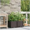 Trädgårdsplanterare med Vattensystem 2 st Brun vidaXL 80 x 40 x 37.5 cm – miniatyr 3