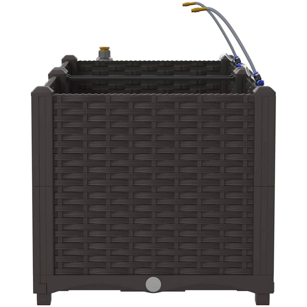 Trädgårdsplanterare med Vattensystem 2 st Brun vidaXL 80 x 40 x 37.5 cm – bild 7