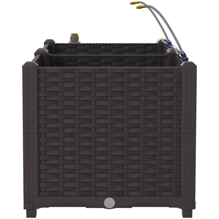 Trädgårdsplanterare med Vattensystem 2 st Brun vidaXL 80 x 40 x 37.5 cm – bild 7