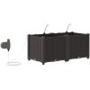 Trädgårdsplanterare med Vattensystem 2 st Brun vidaXL 80 x 40 x 37.5 cm – miniatyr 8