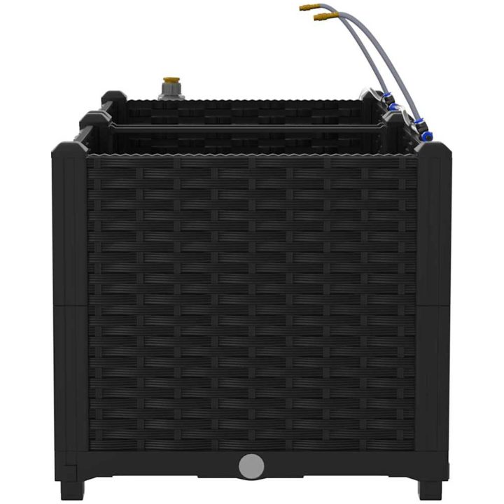 Trädgårdsplanterare med Vattensystem 2 st Svart vidaXL 80 x 40 x 37.5 cm – bild 7